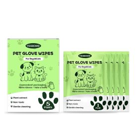 YEGBONG Disposable Pet Glove Wipes, 5 Pieces
